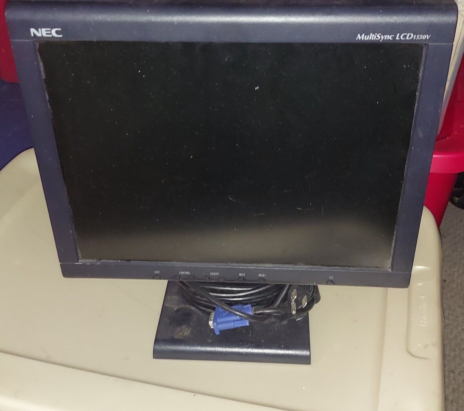 NEC LCD1550V LCD Monitor Tested Works Vintage