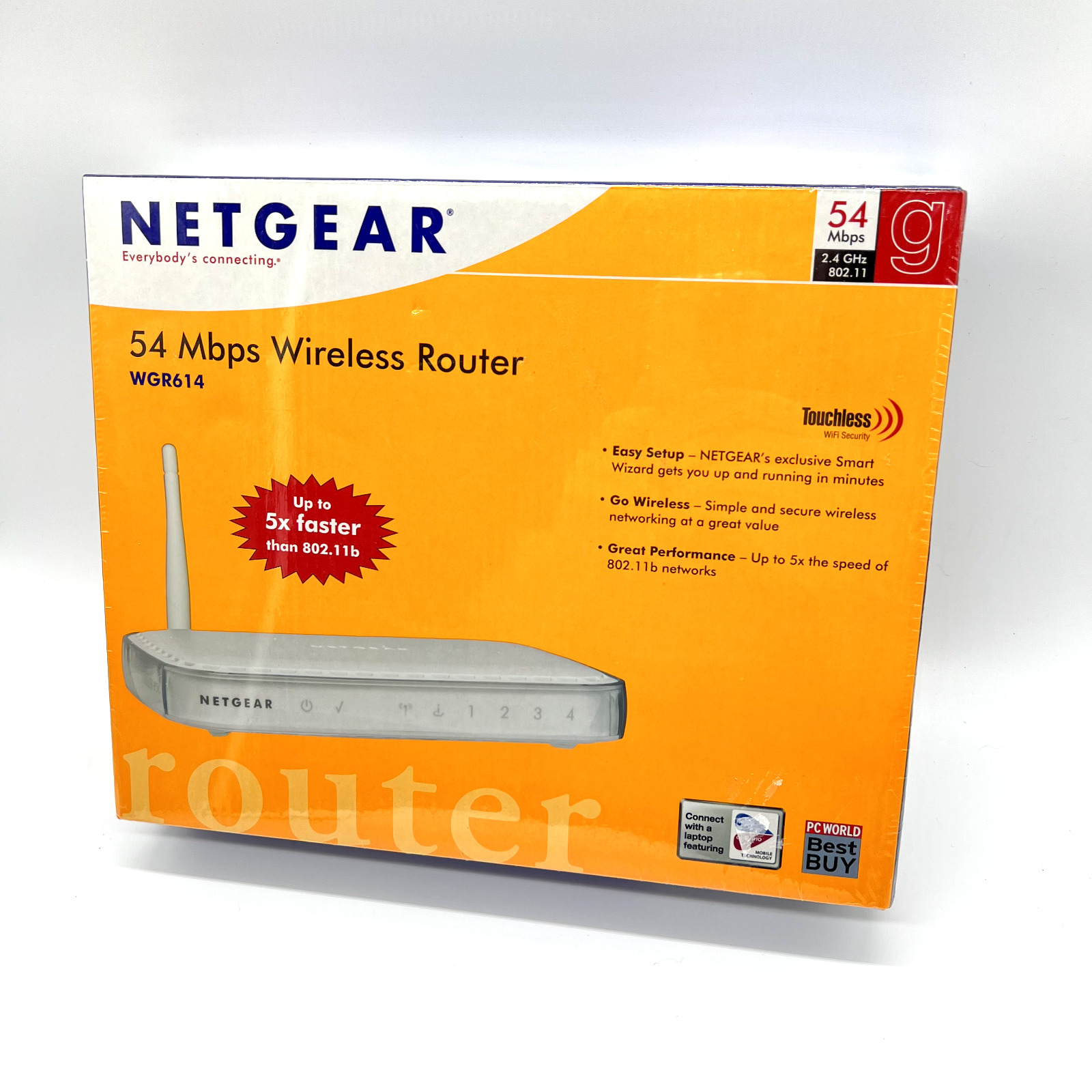 NETGEAR WGR614 54 Mbps 4-Port 10/100 Wireless G Router (WGR614NA) *NEW, SEALED*