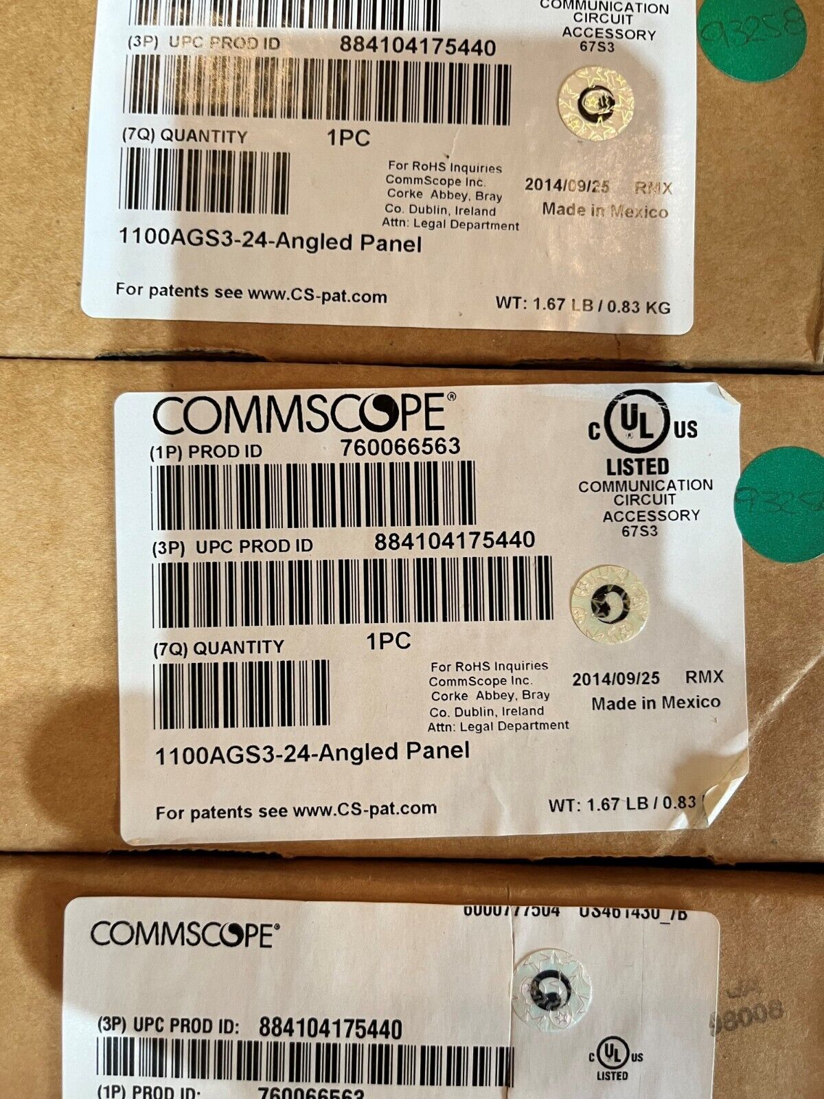 Commscope Angled Category 6 Patch Panel