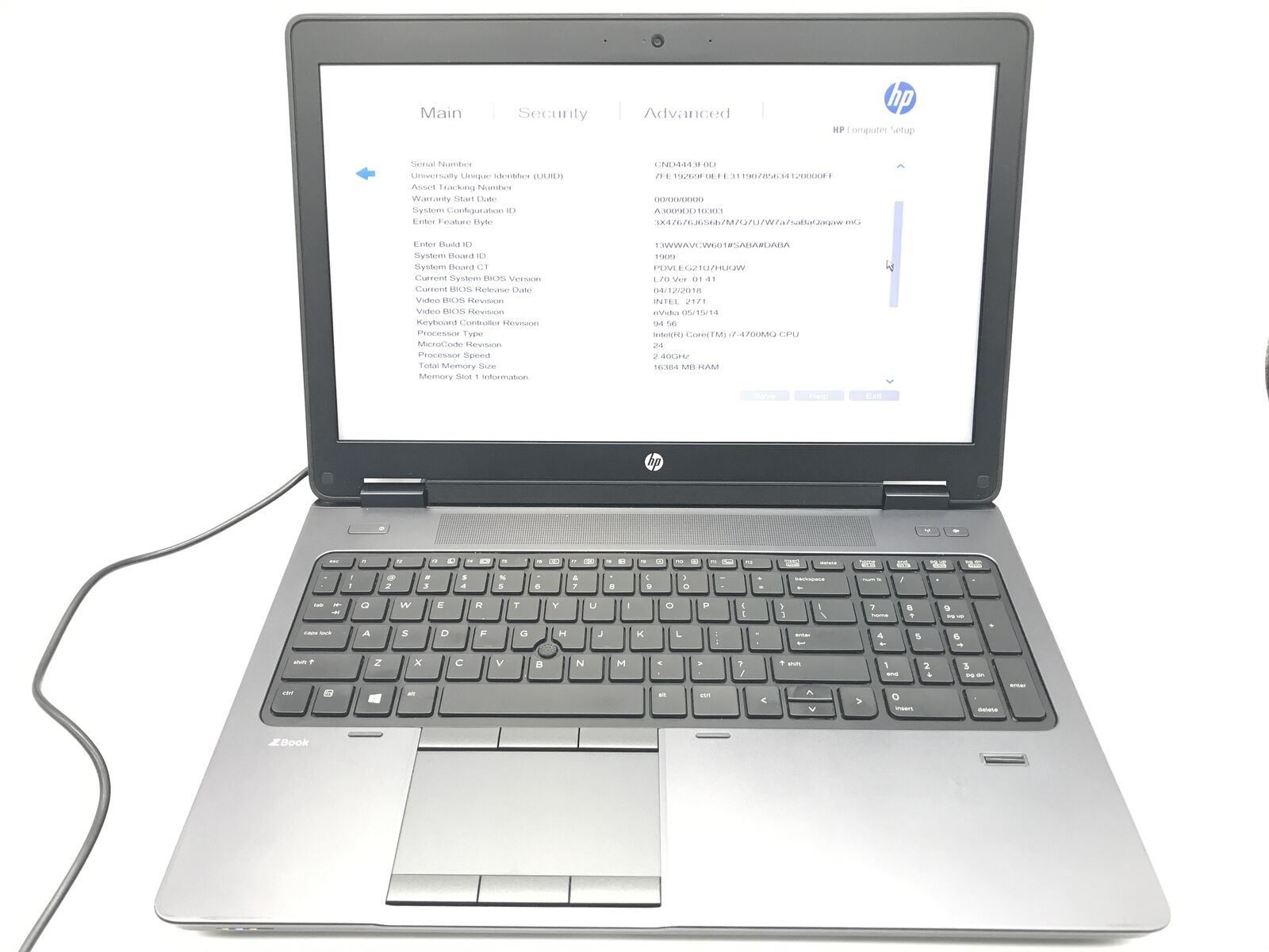 HP ZBook 15 Workstation Laptop Intel i7-4700MQ 2.40GHz 16GB 500GB SSD Good Unit