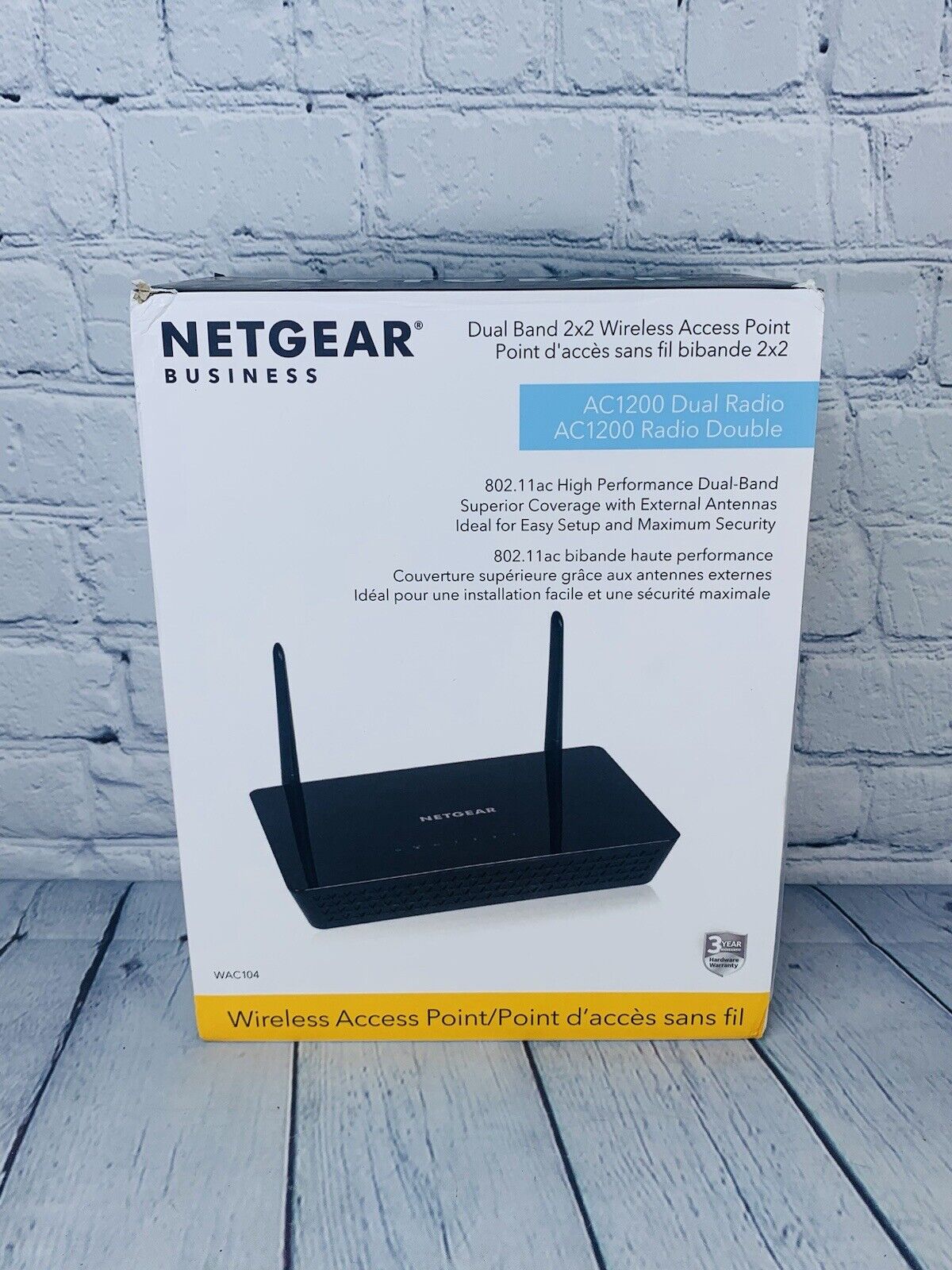 NETGEAR Wireless Desktop Access Point WAC104 Dual-Band AC1200  OPEN BOX