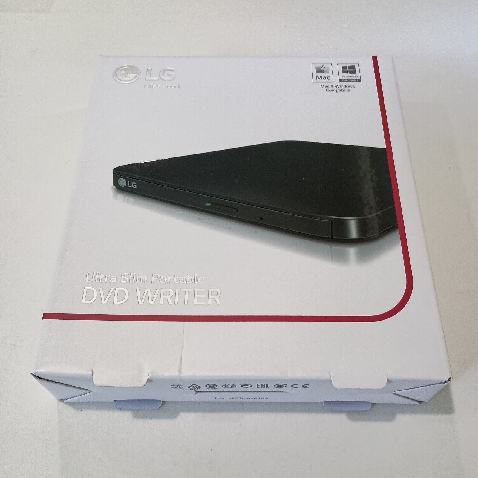 LG Ultra Slim Portable DVD Writer SP80NB80 For Mac & Windows New Sealed 101712