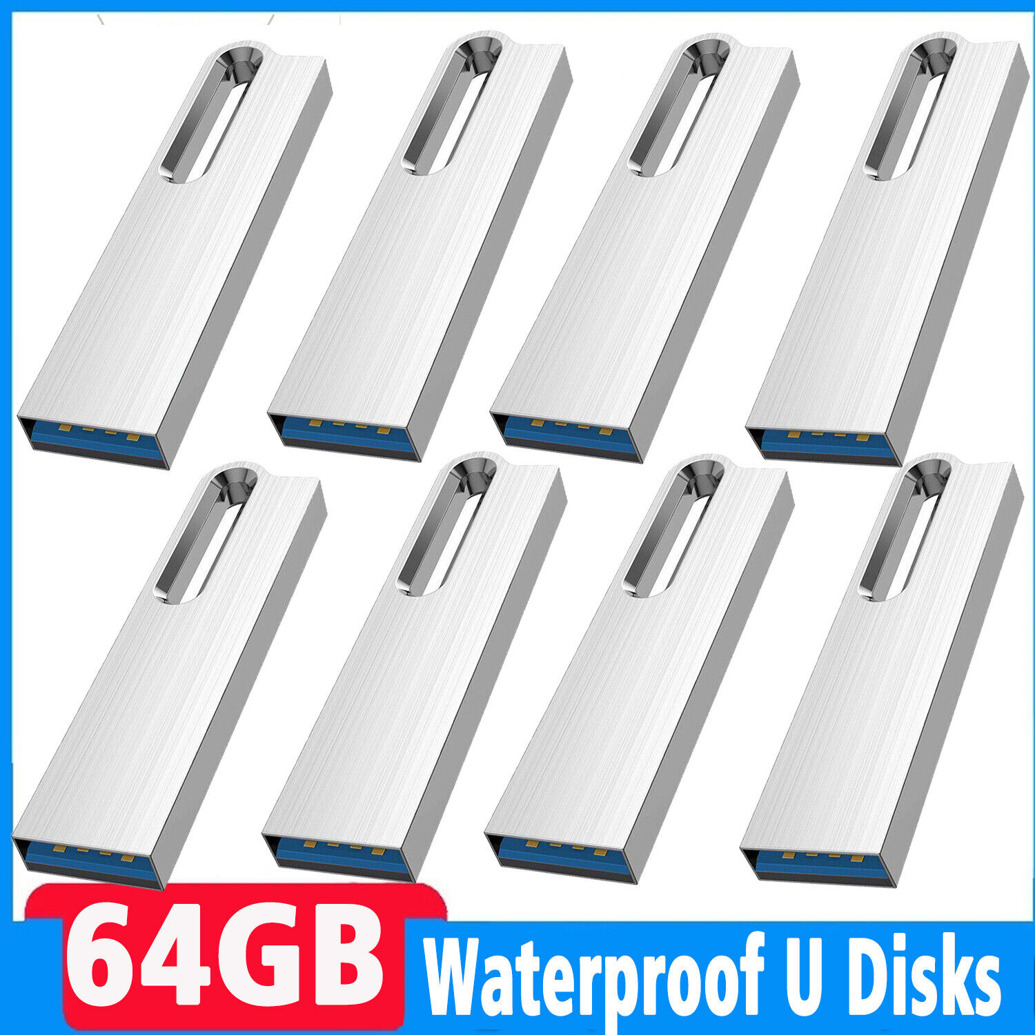 Metal USB 3.0 64GB USB Flash Drive Memory Stick Thumb Pen Drive LOT 1 2 5 10 100