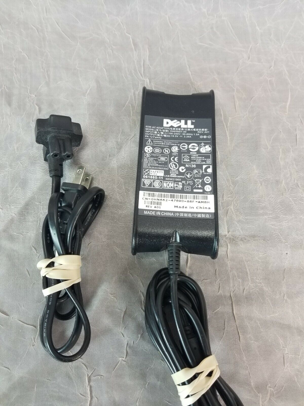 Genuine Dell Laptop Charger AC Adapter Power Supply HA65NS1-00 PA-12 19.5V 65W
