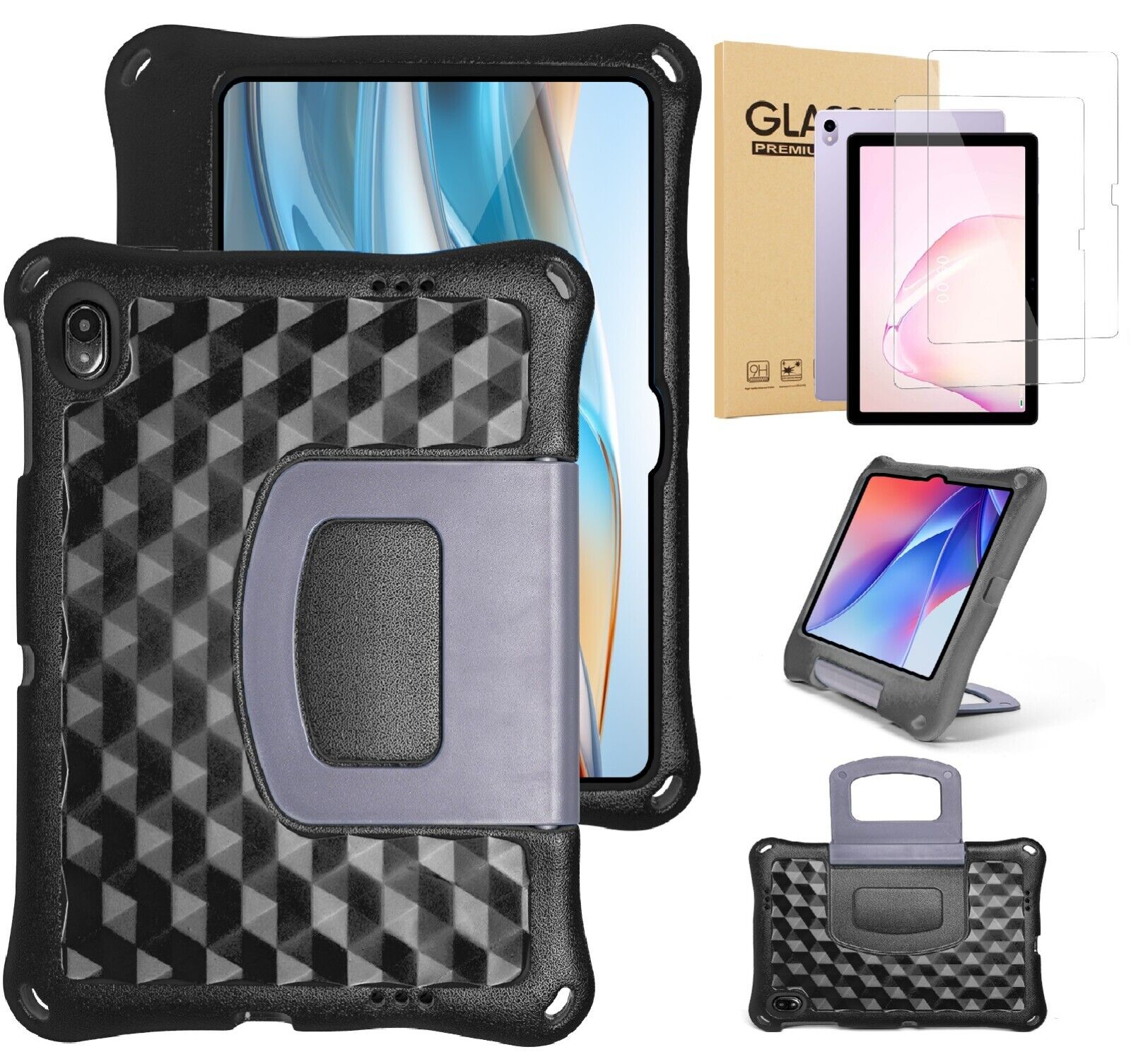 For Walmart Onn 10.1 2024 100135925 Tablet Case Kids Stand Cover / Glass Screen