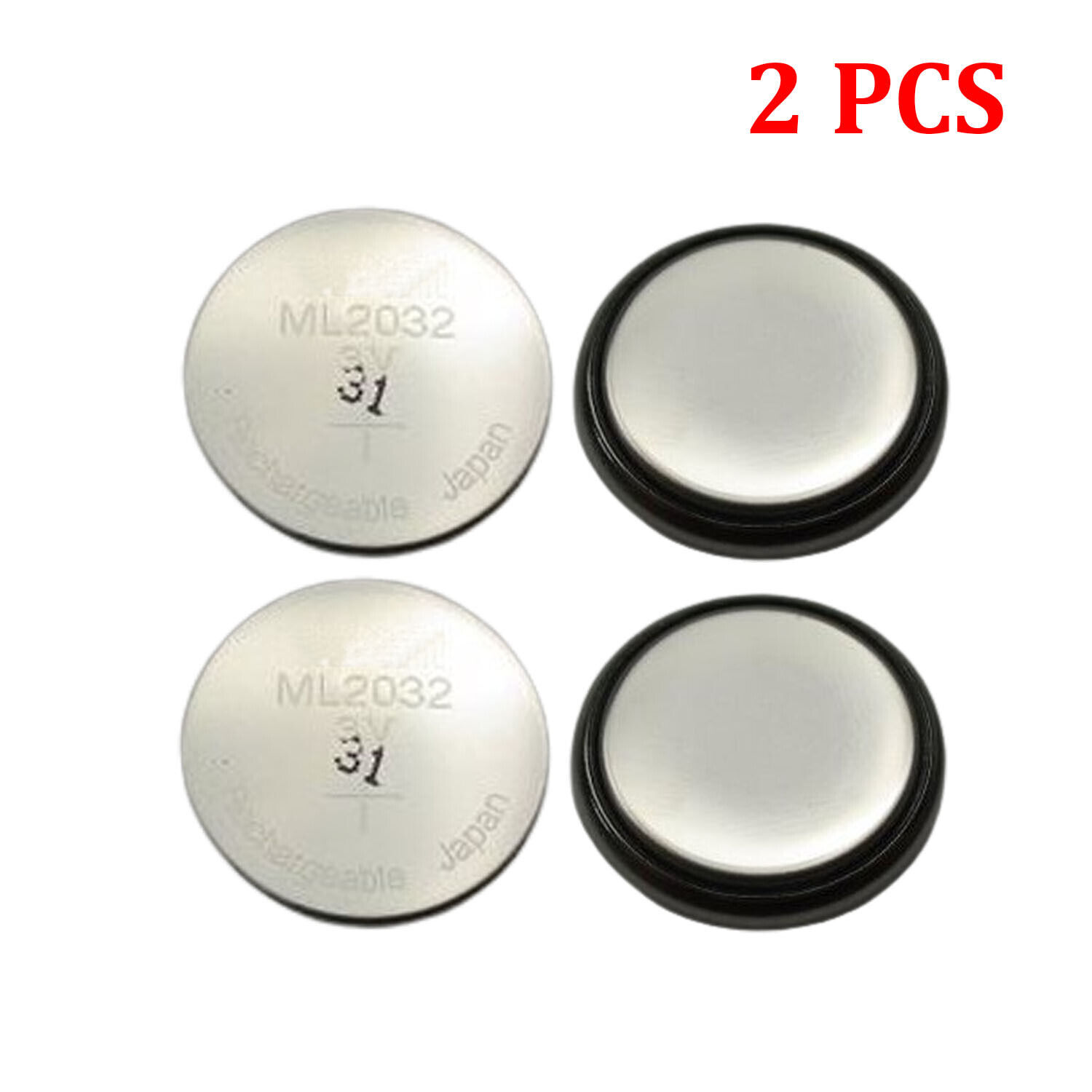 2X Rechargeable Lithium RTC Bios CMOS Battery for ML2032 3v