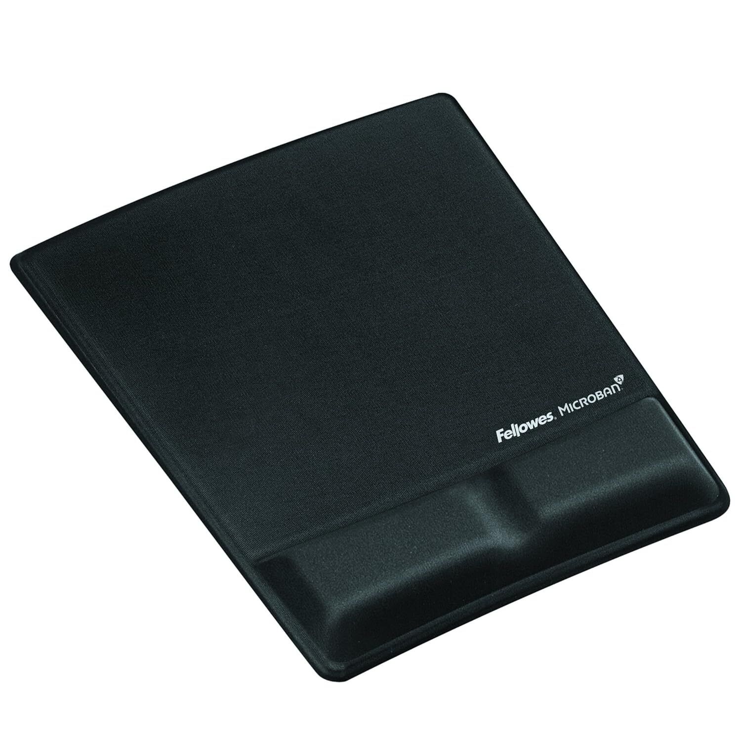 Fellowes Mouse Pad/Wrist Support with Mircoban Protection, Black (9181201)