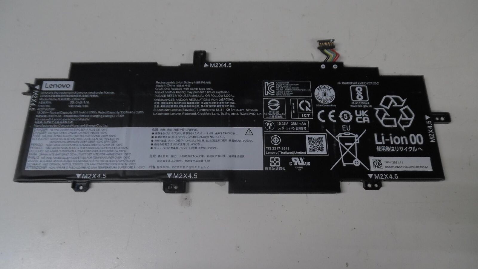 L20M4P72 L20L4P72 L20C4P72 Battery For Lenovo ThinkPad T14s 2nd Gen 2021