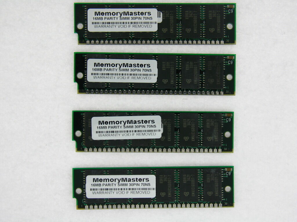 64MB 4 x 16MB 30 pin Parity SIMM Memory FPM 16X9 TESTED