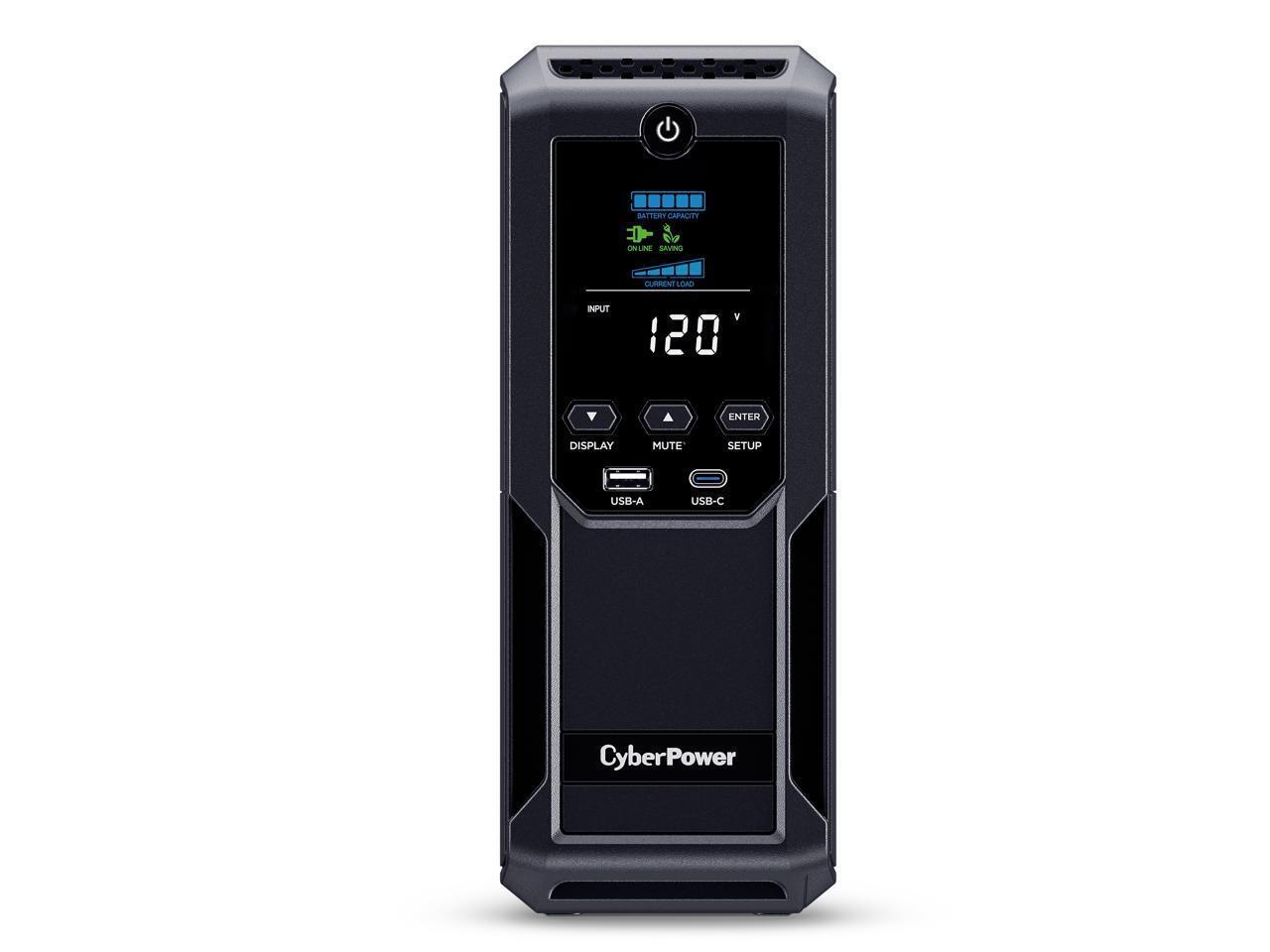 CyberPower Intelligent LCD UPS CP1500AVRLCD3 1500VA/900W, 12 Outlets