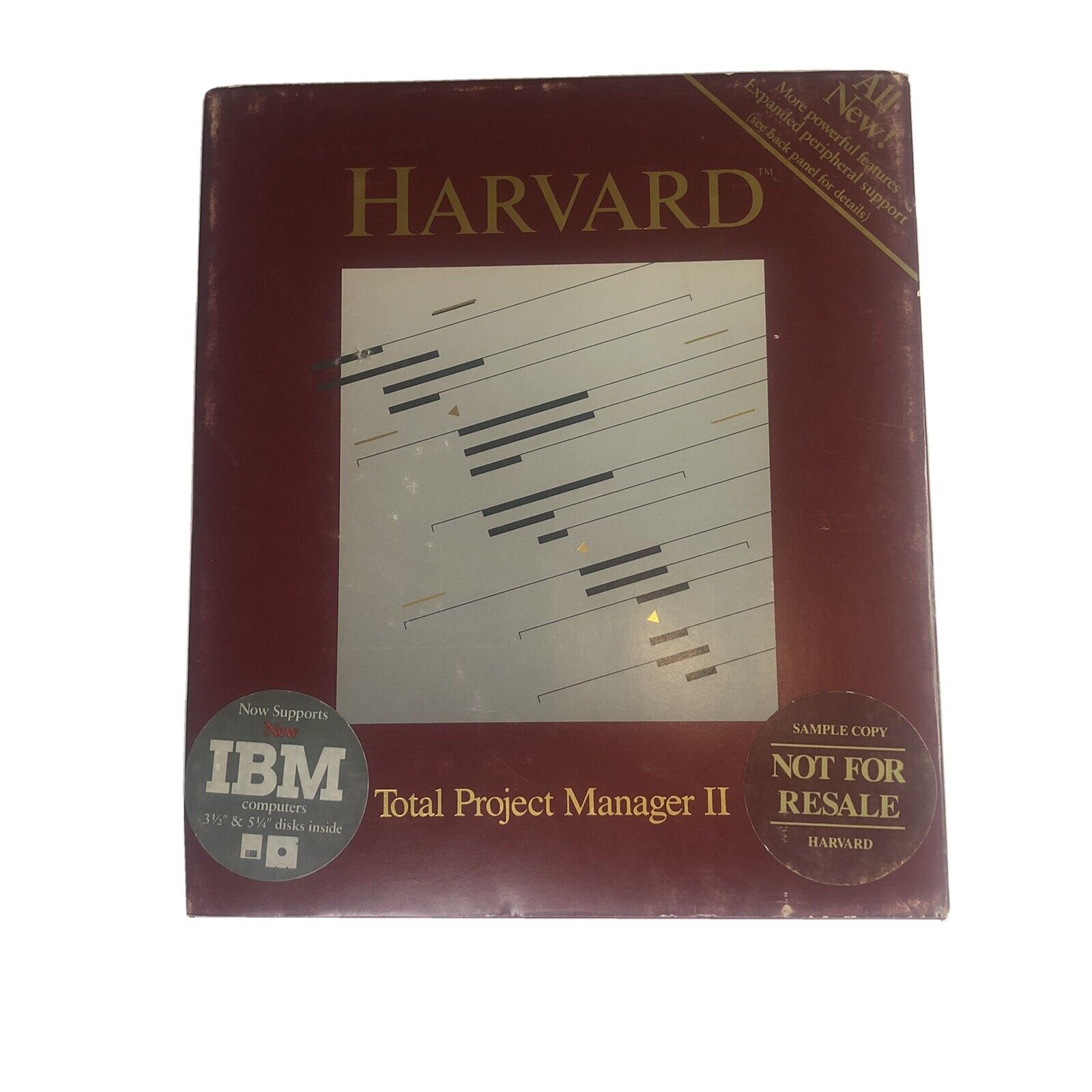 Harvard Total Project Manager II  2.0 - Vtg Software - 1st Printing 1986 - Rare