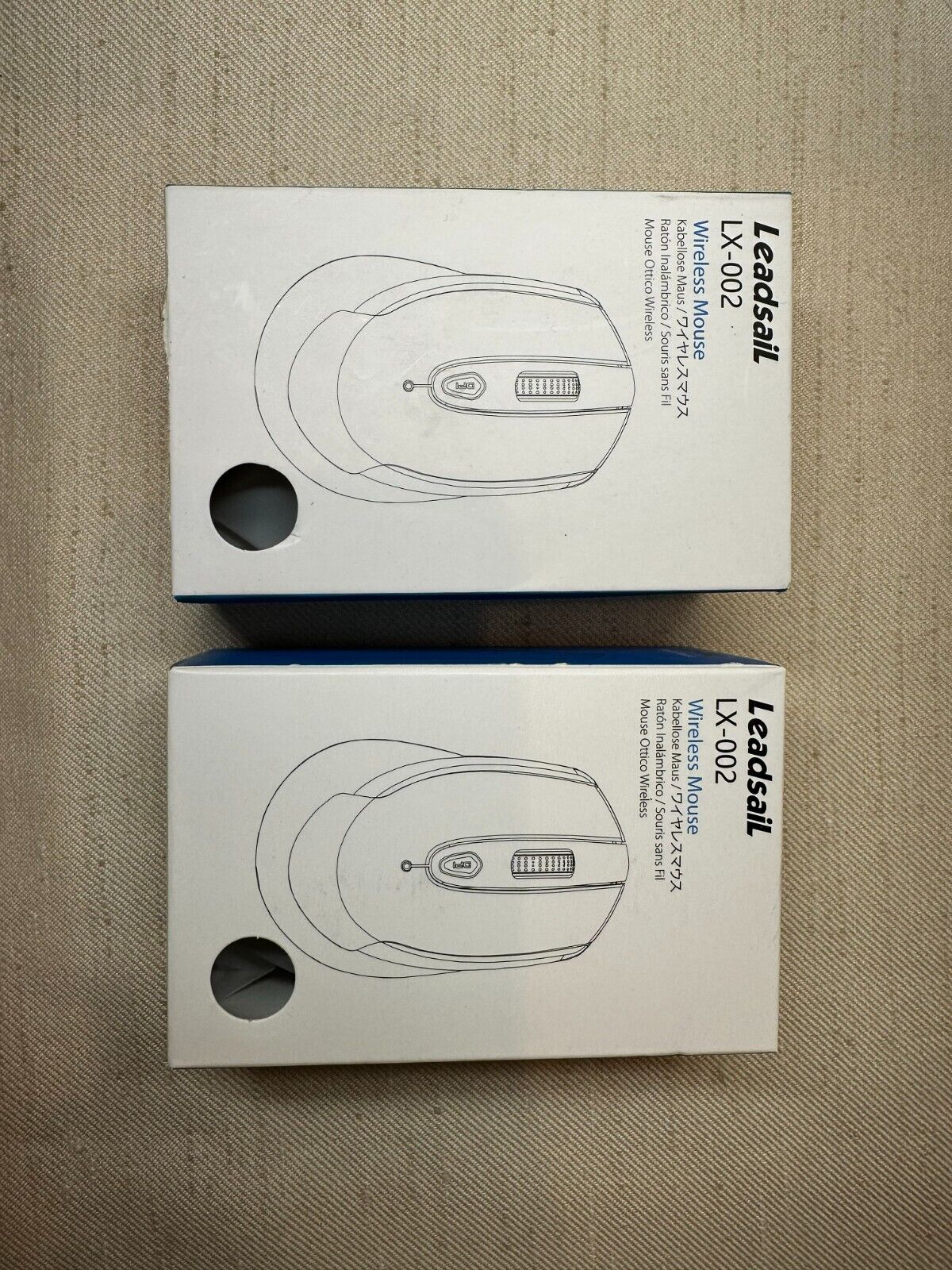 NEW (2 Pack LOT) LEADSAIL LX-002 Wireless OPTICAL Computer MOUSE