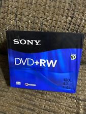 Sony DVD + RW 10 Pack Rewriteable DVD Discs 4.7GB 120 Minutes New Sealed picture