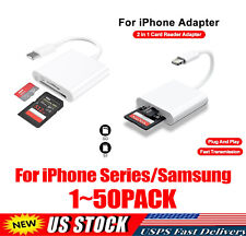 TF/SD Card Adapter Camera Reader for iPad iPhone6 7 8 Plus 13 14 15 Pro X Xs LOT picture