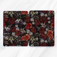 Retro Vintage Dark Red Flowers Case For iPad 10.2 Air 3 4 5 Pro 9.7 11 12.9 Mini picture