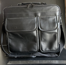 Dell Leather Laptop Multi Compartment Carry On Bag.  Excellent Condition picture