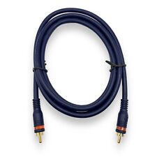 Velocity Digital Audio Coax Cable 6ft RCA Male XS/PDIF - Blue - Gold Plated NEW picture