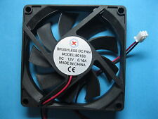 8 pcs Brushless DC Cooling Fan 12V 8015S 9 Blades 80x80x15mm 2pin Sleeve Bearing picture