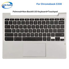 For Lenovo Chromebook C330 White Palmrest Case US Keyboard & Touchpad 5CB0S72816 picture