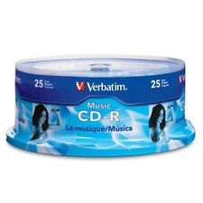 50 VERBATIM Music CD-R 40X  Branded Logo 700MB Audio Disc 2x25pk Spindle 96155 picture