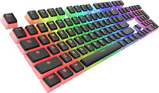 Pudding PBT Keycaps Set with Keycap Puller - Full Keys 112 Keys, Double-Shot for picture