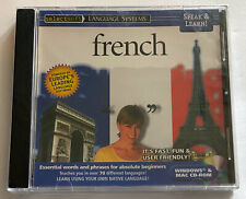 Speak and Learn French Vintage Windows Mac CD-ROM Sealed Native Language 2000 picture