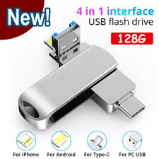 4In1 USB Flash Drive for iPhone Type-C Android PC High Speed 128GB OTG Pen Drive picture