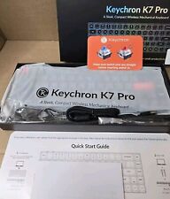 Keychron K7 Pro Wireless Mechanical Keyboard Brown Switch 65% Macro New/BOX WEAR picture