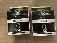 2x Lexmark 150XL Black Ink 14N1607 14N1792 NEW Unopened picture