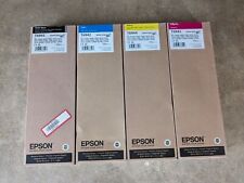 SET OF 4 GENUINE EPSON T6942 T6943 T6944 T6945 BCYM T3000 T5200 700ML picture