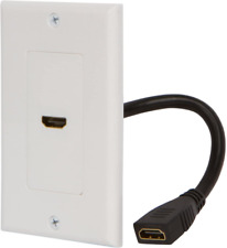 Buyer's Point HDMI Wall Plate [UL Listed] with 6-Inch Pigtail Built-in Flexible picture