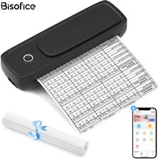 BISOFICE Portable Printer Wireless BT w/ Paper Roll for Travel Home Office F4U0 picture