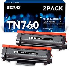 Jeostarky SET OF 2 TN760 Toner Cartridge High Yield for Brother Printers picture