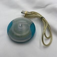 Vintage Apple M4848 Blue/Teal iMac Hockey Puck USB Wired Mouse == picture