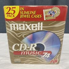 MAXELL CD-R Music 74 Min For Audio Recording, 25 Pack.NEW SEALED  picture
