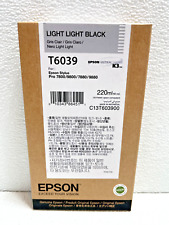 Genuine Epson T6039 Light Light Black Genuine Ink Cartridge Date: March 2023 picture