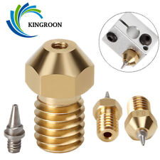 30PACK E3D V5 V6 Hotend Nozzles Brass M6 Thread 1.75mm 0.4mm with Removable Tips picture