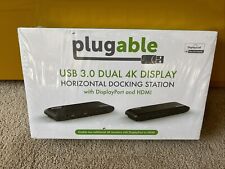 Plugable USB 3.0 Dual 4K Display Docking Station w/DP & HDMI UD-6950H New Sealed picture