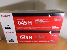 Lot of (2) Canon 045H Black High-Performance Genuine High Yield Toner Cartridges picture