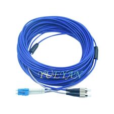 40M LC to FC Duplex Indoor Armored Cable Single Mode SM 9/125 Fiber Patch Cord picture