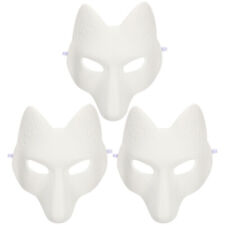  3 Pcs Fox Mask For Women Unpainted Masquerade Masks Cosplay picture