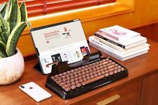 KnewKey RYMEK Typewriter-Style Retro Mech. Wired & Wireless Keyboard ROSE/GLD picture