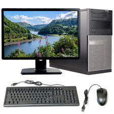 Dell Tower Desktop PC Intel Core i5 8GB RAM 256GB SSD 22in LCD Windows 10 Pro picture