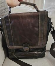 Wilsons Brown Tablet Laptop CrossBody Messenger Travel Business Leather Bag picture