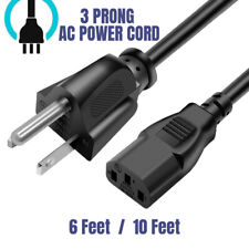 3 Prong AC Power Cord Cable Plug Standard PC Computer Monitor Desktop Printer TV picture