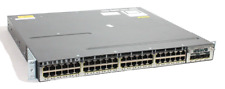 Cisco Catalyst 3750X 48 Port PoE+ Switch WS-3750X-48P-S w/ C3KX-NM-10G Module picture