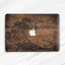 Wood Kanagawa Great Wave Japanese Hard Case For Macbook Air 13 Pro 16 13 14 15 picture