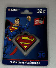 Emtec Superman USB 32 GB Flash Drive/Keychain Back to School New Sealed picture