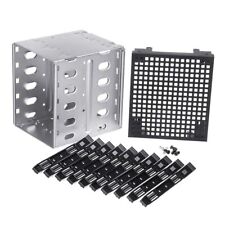 1X(5.25 Inch to 5 x 3.5 Inch SATA HDD Cage Rack Hard Drive Disk Enclosure6966 picture