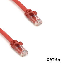 Kentek Red 25ft Cat6A UTP Cable 24AWG 600MHz RJ45 Ethernet Router Pure Copper picture